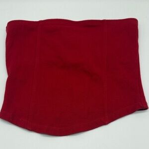 Q&A Red Strapless Corset Cropped Top Size Small
